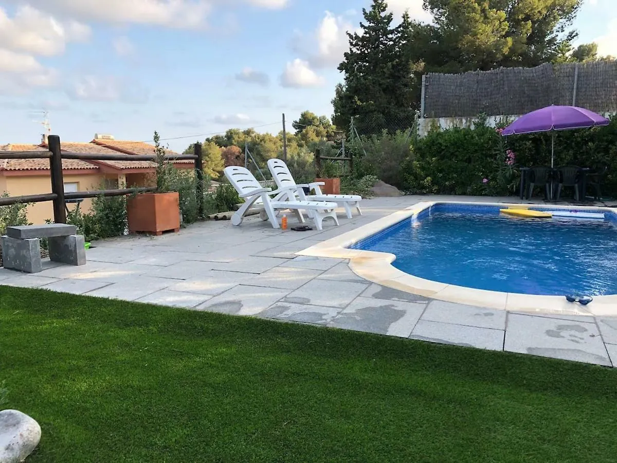 Сasa de vacaciones Villa Casa Bella Vista en montaña con vistas al mar y piscina privada Cunit