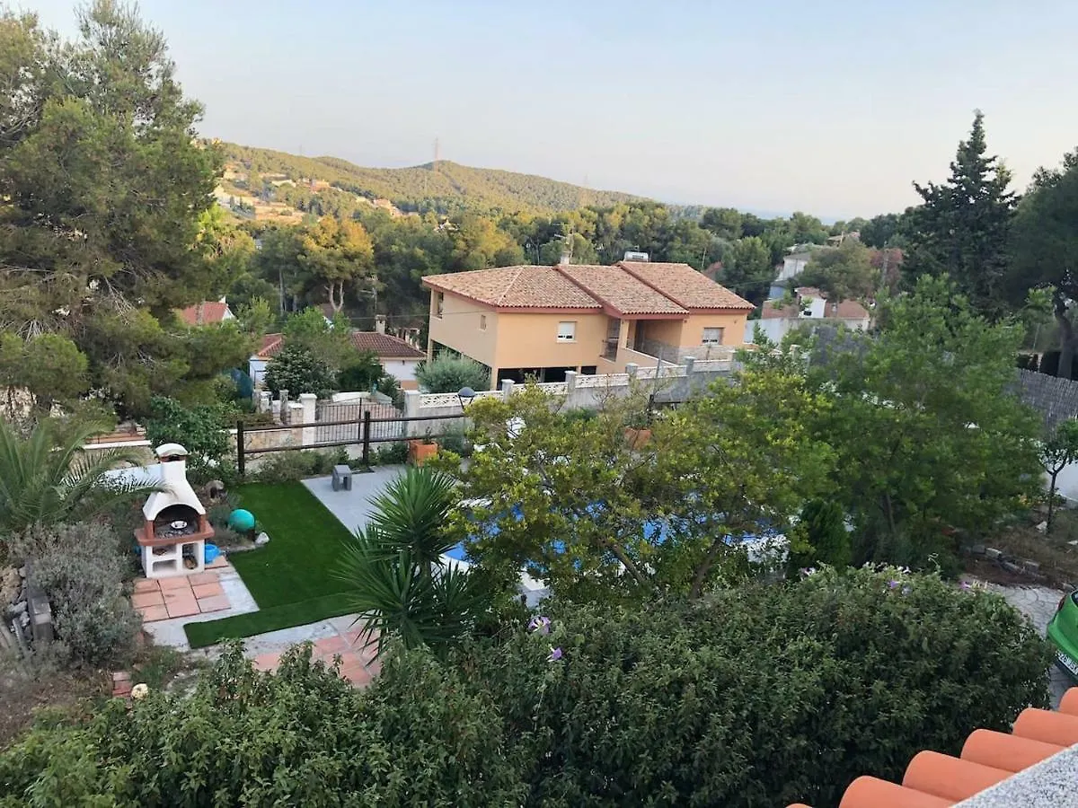 Сasa de vacaciones Villa Casa Bella Vista en montaña con vistas al mar y piscina privada Cunit